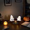 Halloween Ghost Campfire Gathering Nightlight Spooky Statue Decoration 3D Printed Bookcase Ornament Home Decor Accent
