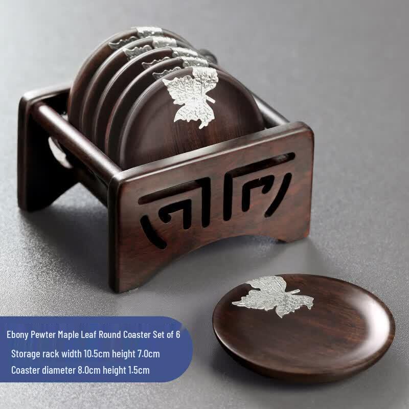 Solid Wood Kung Fu Tea Coaster