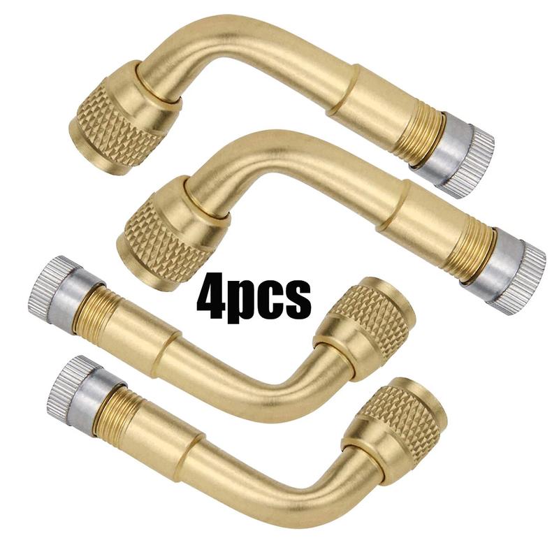 4PCS 45/90Degree Angle Tyre Valve Extension Adaptor Motorcycle Motorbike Tires Wheels Part Accessories