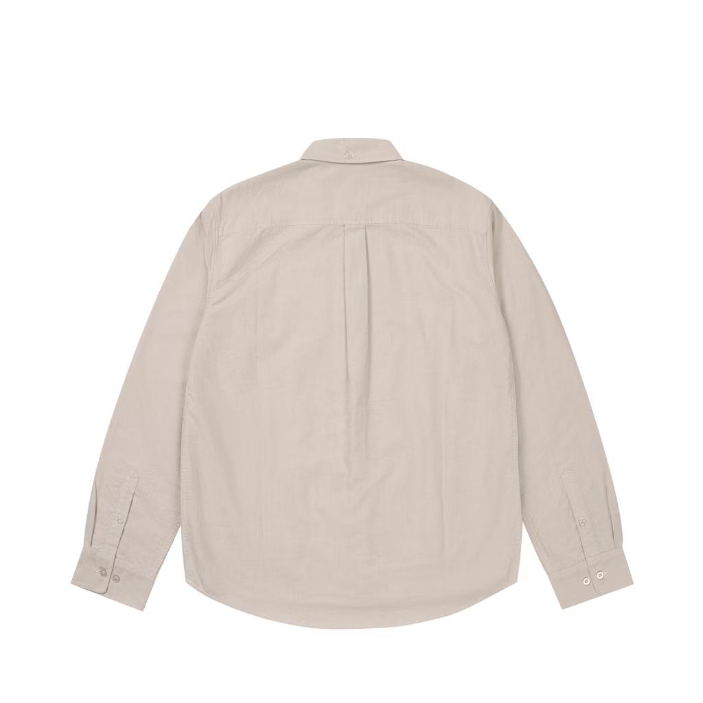 Palace Classic Oxford Shirt Stone Unisex Tops Grey P29SHT017