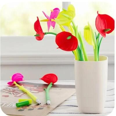 3-piece Set of Cute Kawaii Flower Gel Pens Creative Silicone Korean Pens Random Colors
