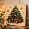 Set d'Arte Pittura con Perline Kit di Perle di Natale Fai da Te con Cornice in Legno, Artigianato Decorativo, Ghirlanda/Decorazioni da Tavolo Babbo Natale/Albero di Natale/Calza/Alce