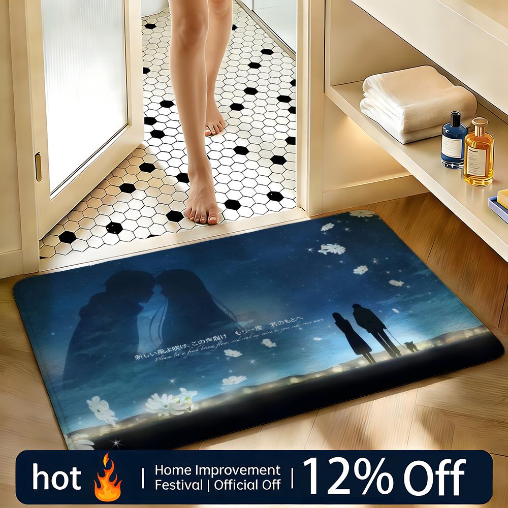 Soft Absorbent Non-Slip Rug Anime Kimi Ni Todoke Floor Mat Home Decor Doormat Bedroom Floor Mat Shower Carpet