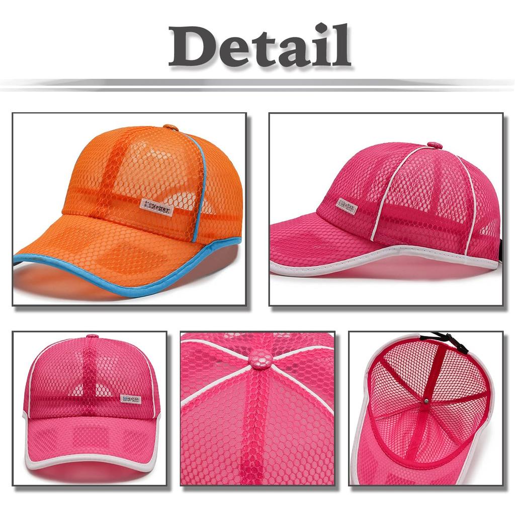 White Fang Mesh for Active Outdoor and CZA162 Cap, Quick-Drying, Activities, Men's, Women's, Kids, (Rose)