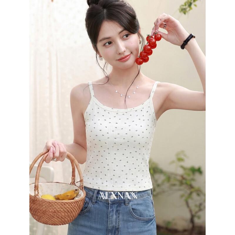 Women s Apricot Floral Camisole Top M