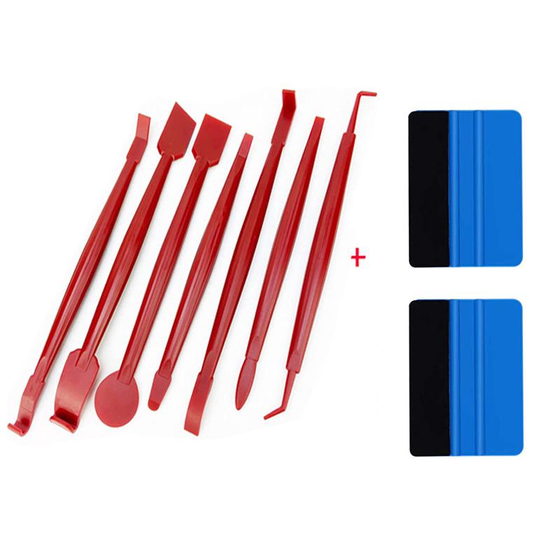 

Набор инструментов для автовинила Пленка для тонировки стекол Нож для обтяжки Скребок с прорезями для изгибов Перчатки Магнитные держатели Скребок для винила