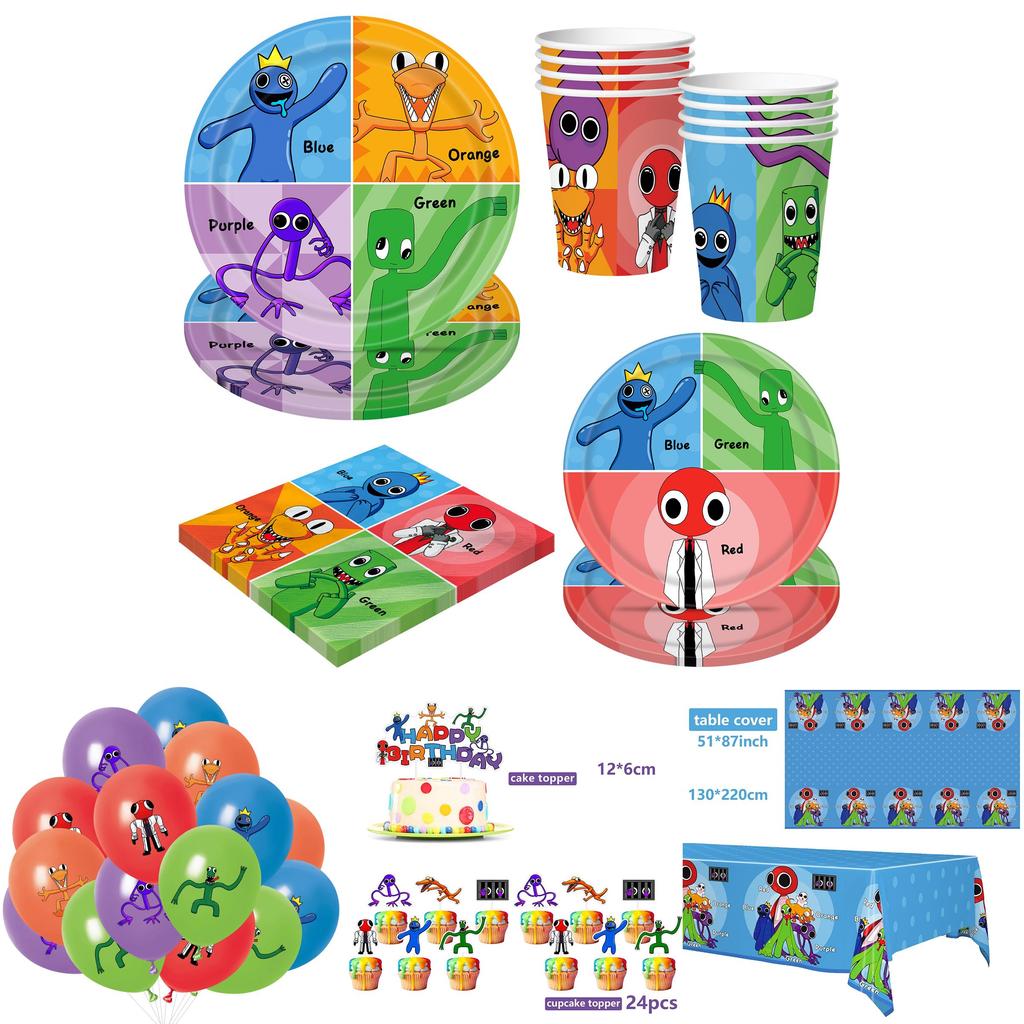 Roblox Rainbow Friends Birthday Party Supplies Complete Kit With Balloons Cake Topper Banner And More!