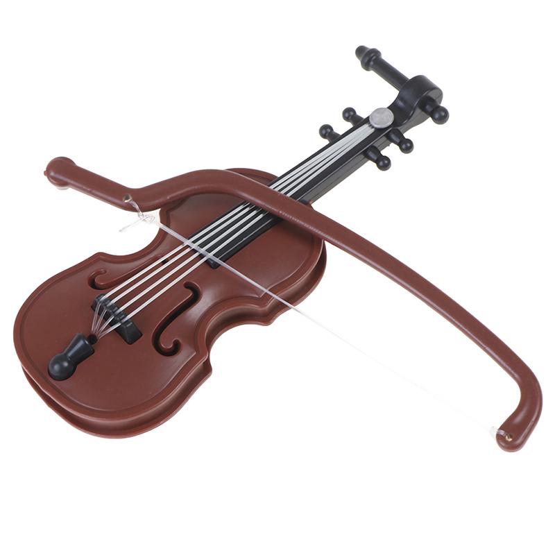 1/12 Dolls House Miniature Plastic Violin Music Instrument Model Accessories Toy