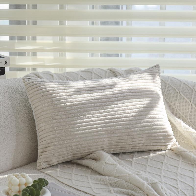 

Winter Sofa Living Room Pillow Wool Corduroy High-end Sofa Cushion Back Cushion Rectangular Waist Pillow Without Core 45 * 45Cm [Pillowcase only]