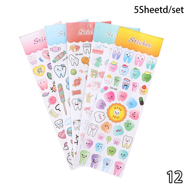 4 шт. Форма корінного зуба Милі стоматологічні наклейки у формі зуба Мультяшні зуби для стоматолога Стоматологічної клініки Дитячий Подарунок Дитячий Декор для стоматології