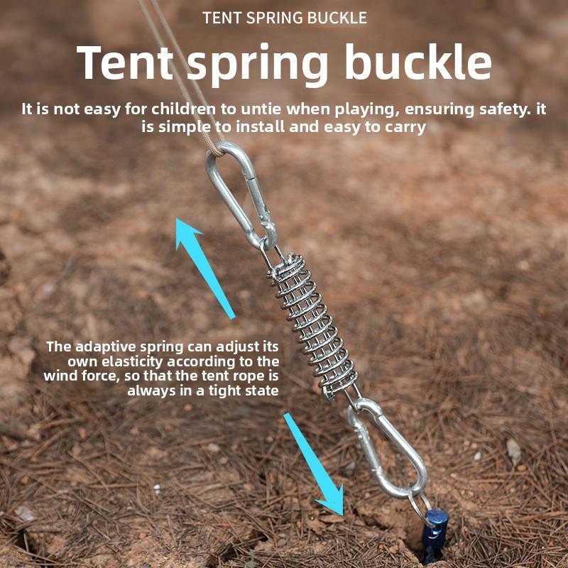 Strong Wind Lightweight Spring Buckle for Tent and Awning Outdoor Camping High Strength Rope Fixed Hook