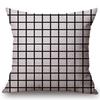 Scandinavian Throw Pillow Case Nordic Style Decorative Cushion Covers Black Yellow Geometric Strips Plaid Sofa Cushion Cover