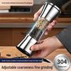 Dual Head Stainless Steel Manual Pepper Grinder: Multi-functional 2-in-1 for Pepper and Spice Grinding.
