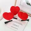 5/10Pcs Heart Hair Clip 3D Flocking Love Shaped Hairpins Fashion Duckbill Clip Valentine's Day Hair Accessories For Girls