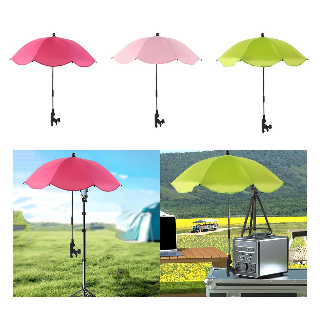 Clip On Umbrella for Stroller Multifunction Modern Easy To Install Plant Shade for Traveling Fishing Yard Outdoor Sports Camping