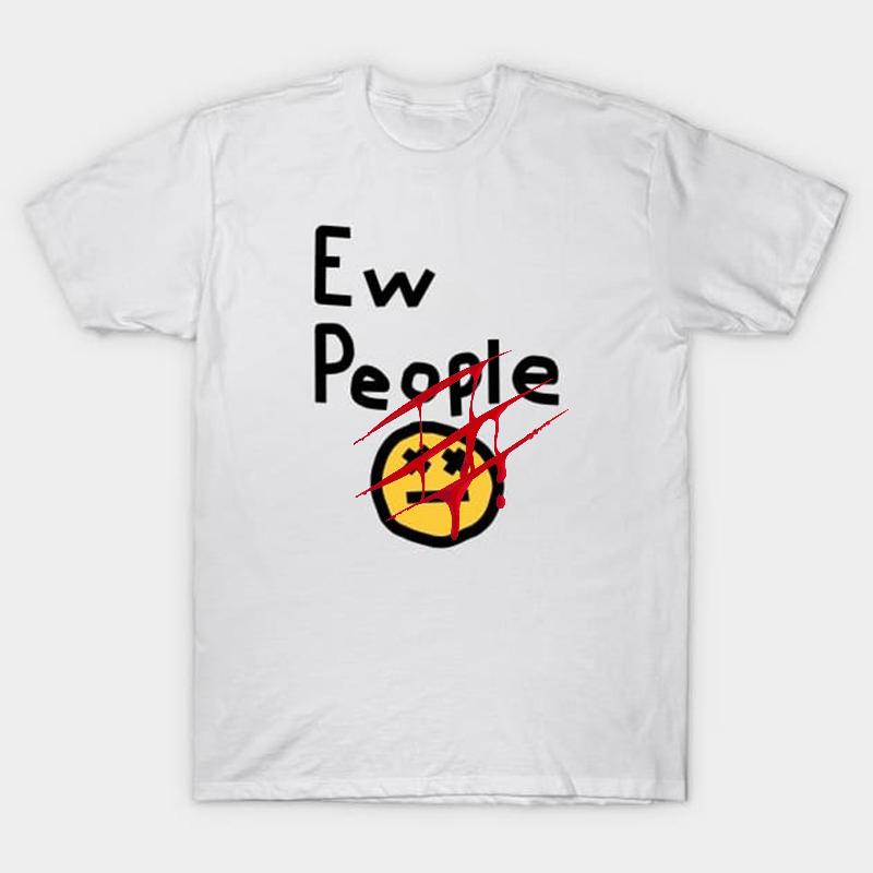 Lustiges T-Shirt Herren Damen tragen ein trauriges Gesicht Bedrucktes T-Shirt Kleidung Locker Reine Baumwolle Lässig Mode T-Shirt Herbst und Winter Unterwäsche