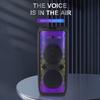 1Set Karaoke Machine with 2 Wireless Microphones Wireless BT Party Speaker with LED Lights Karaoke Speaker for Big Party Outdoor