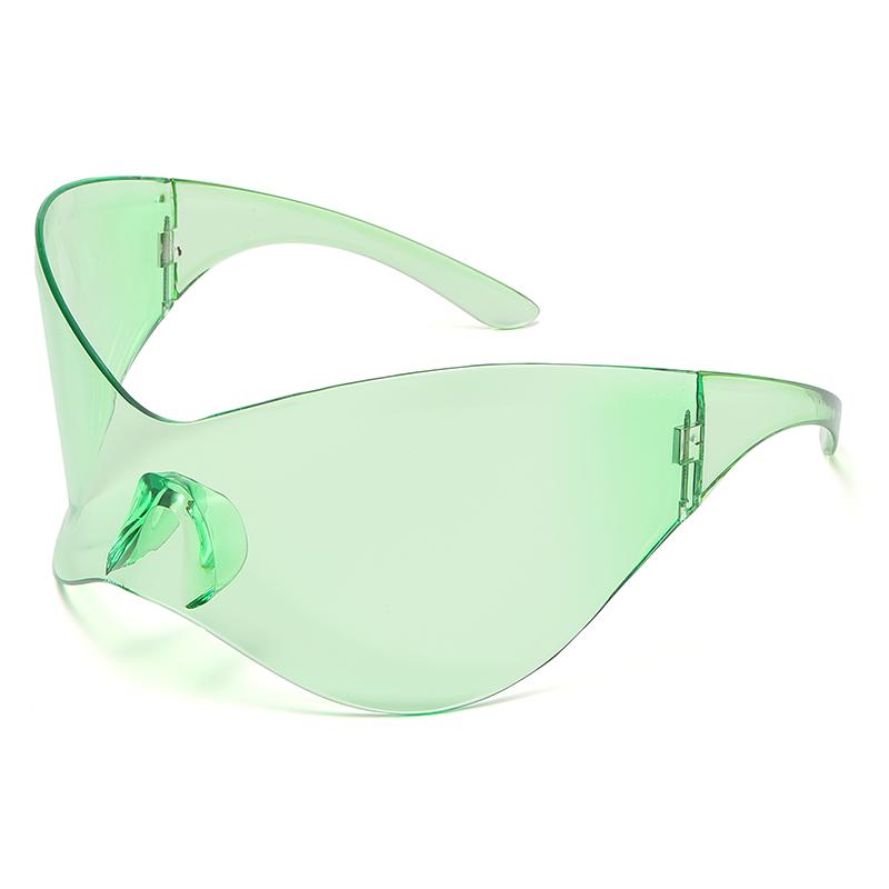 Protective Glasses New Oversized Y2K Punk Rimless Sunglasses Women Men Brand Designer Shades Hip Hop Sport One Piece Sun Glasses