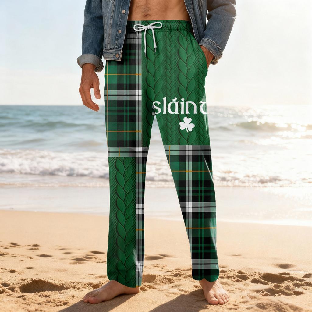 Men's Home Soft Pajama Pants Drawstring With Pockets Casual Sports Pants