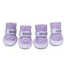 4Pcs Anti Slip Mesh Dog Shoes Soft Sole Dog Paw Protectors Fashion Pet Dog Sandals  Puppy