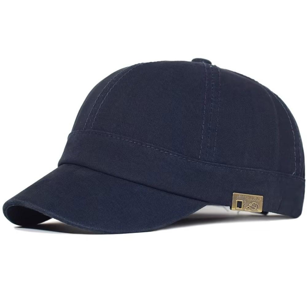 Casual Cotton Short Brim Baseball Cap Soft Adjustable Dad Hat Breathable Trucker Style Low Profile Cap Four Seasons