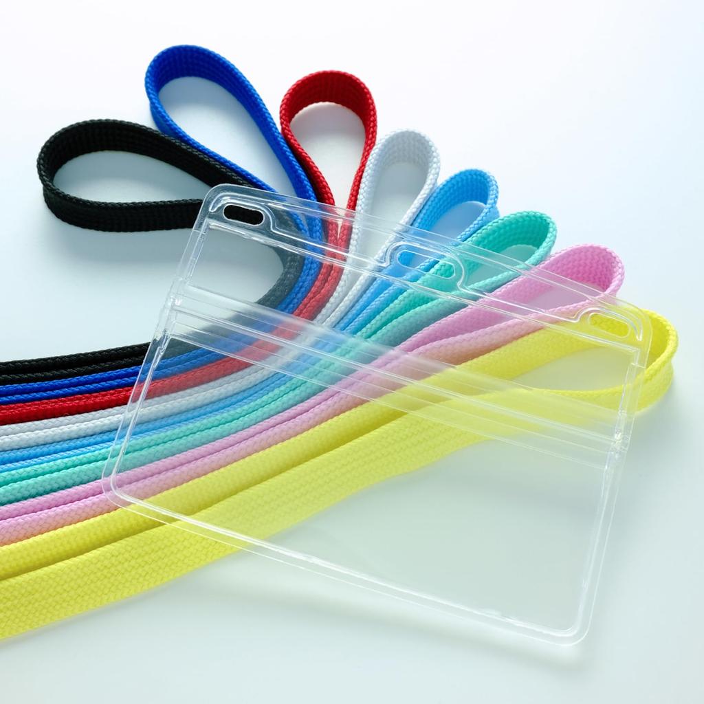 Open Industrial Hanging Name Badge, Name Plate, Card Holder, Name Holder, 10-Pack, Zippered, Soft Case, Blue, NL-23-BU