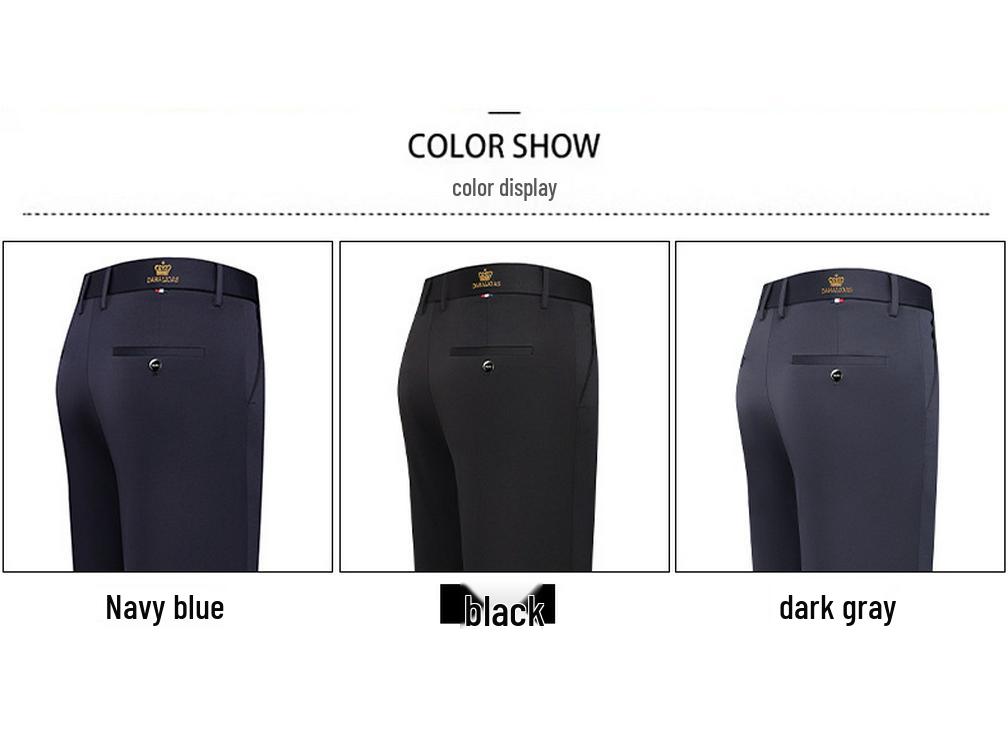 Men's Versatile Stretch Straight-Leg Casual Pants for Spring/Summer - Dad Style