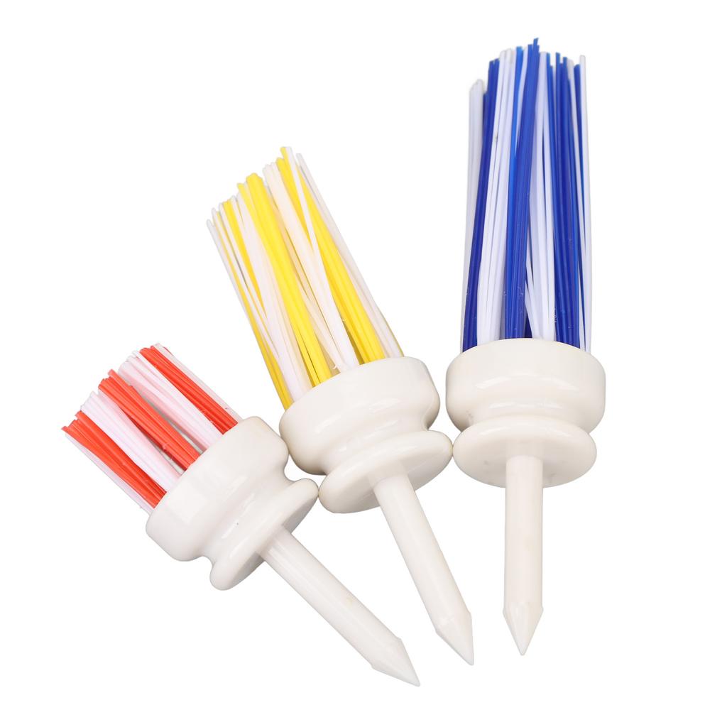 3PCS  Colored Tee Plastic Nylon Bristle Low Friction Golfing Tees Training Accessories for Men W