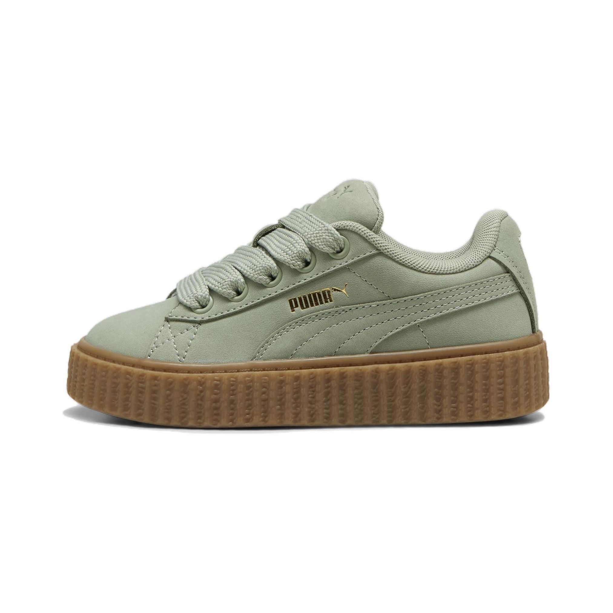 

Fenty x Puma Creeper Phatty Little Kid Earth Tone Pack - Зеленый туман Детские кроссовки Золотистая подошва 399867-02 33