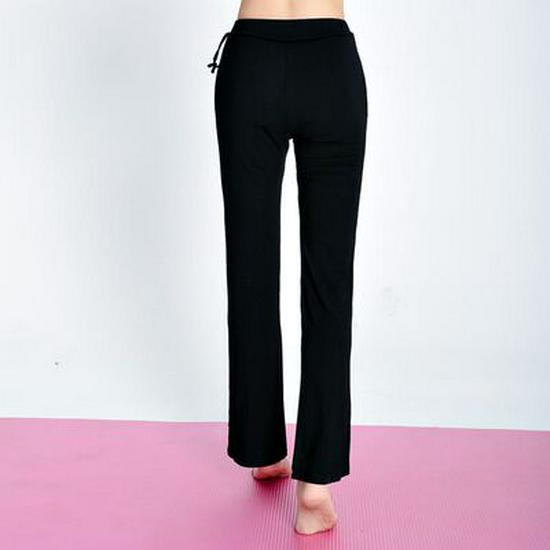 Women s Black Body Shaping Straight Leg Yoga Dance Pants XL