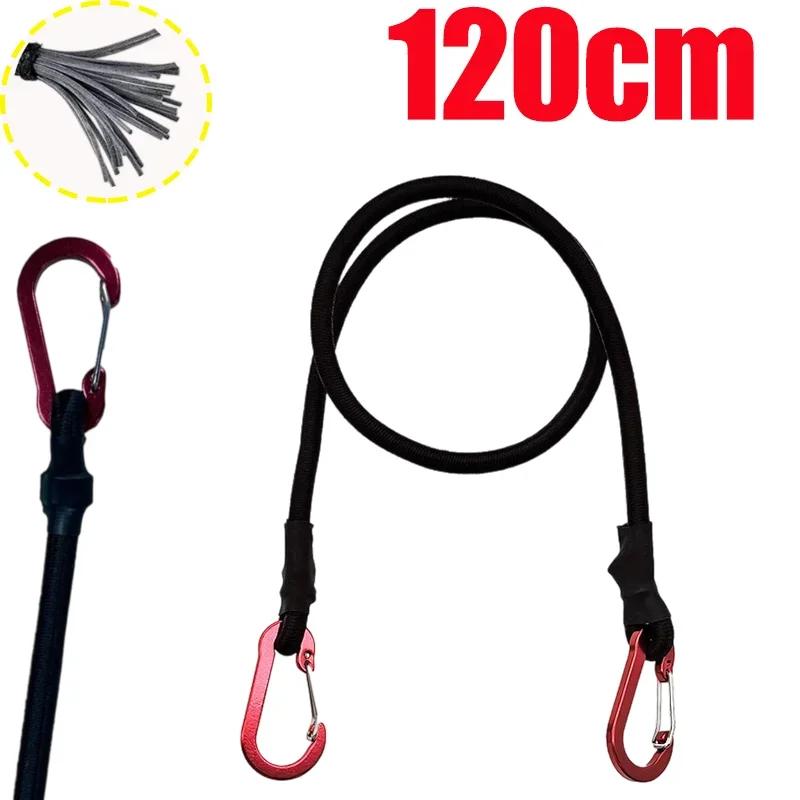 Adjustable Elastic Strap Multipurpose Tie Down Utility Rope Pack 8mm Bungee Cord with Hooks for Camping Luggage Bicycle Cargo