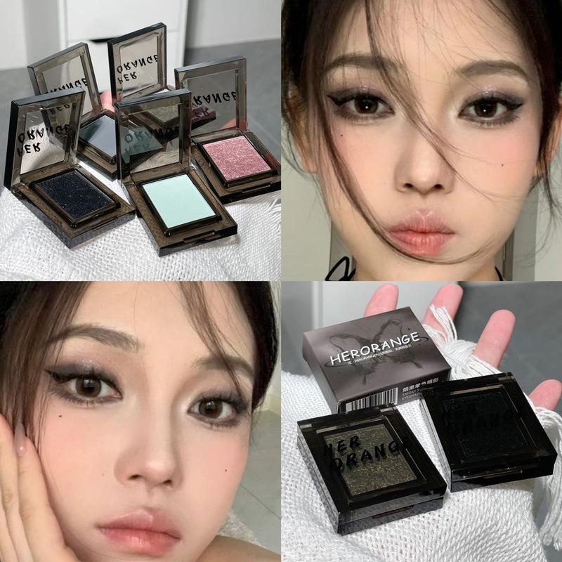 

HERORANGE Smoked Single Shade Eyeshadow: Pearlescent Matte, Fine Shimmer, Pigmented, Brightening, Non-Smudging, Long-Lasting for Women.