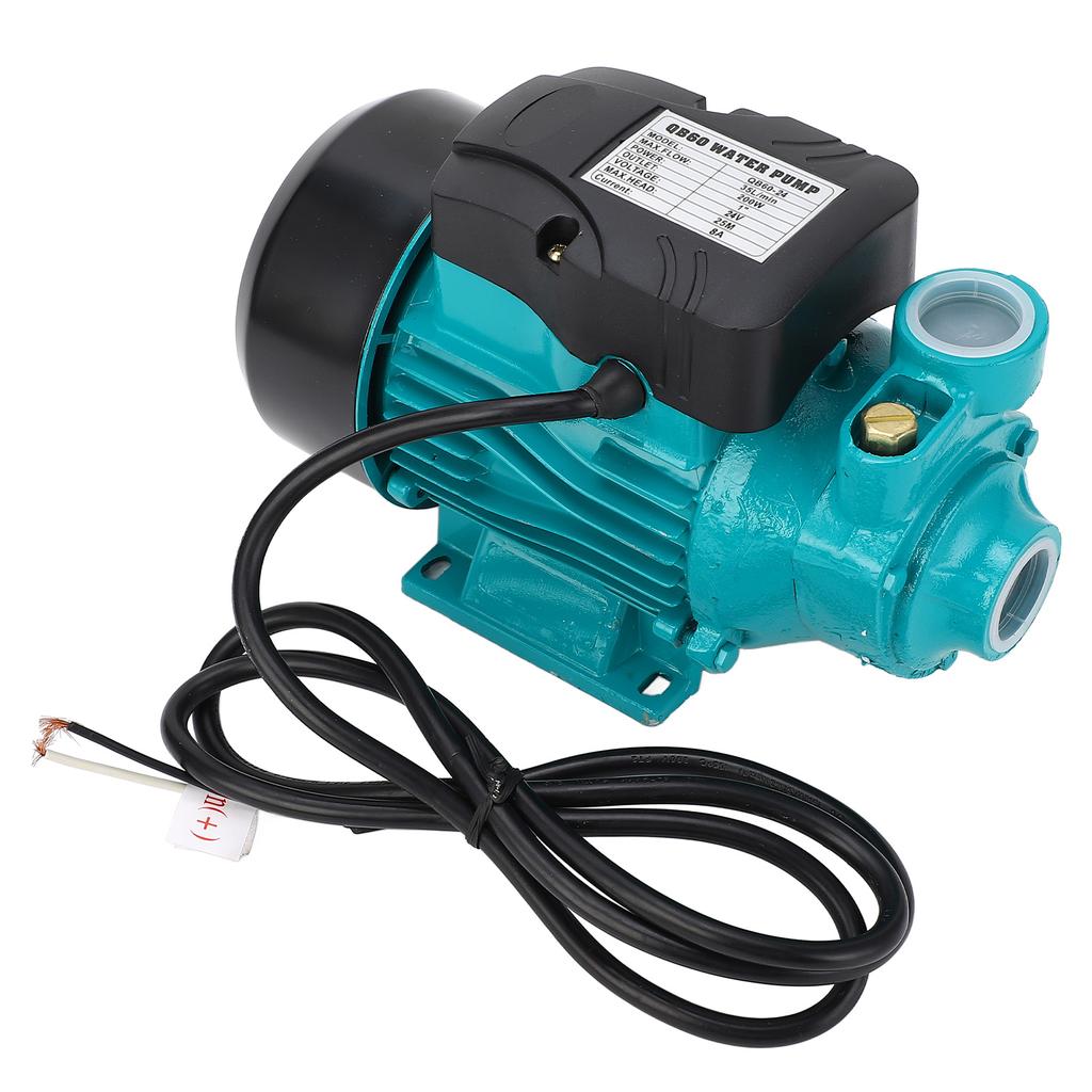 Solar-Gleichstrom-Vortex-Pumpe, 200 W, 3200 U/min, 35 l/min, großer Durchfluss, 25 m hoher Hub, selbstansaugende Vortex-Pumpe, DC 24 V, 8 A