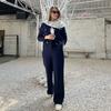 European and American Style Round Neck Short Fashion Coat with Button Accents - Autumn Collection
