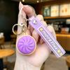 3D Flashing Baozi Key Ring LED Flashing Squeeze Toy Fidget Toy Steamed Bun Key Chain  Car Keys