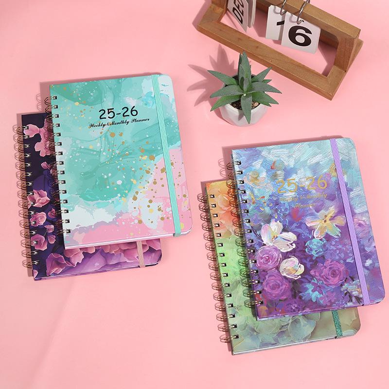 2025 A5 Daily Planner: Customizable Coil-Bound Schedule Book