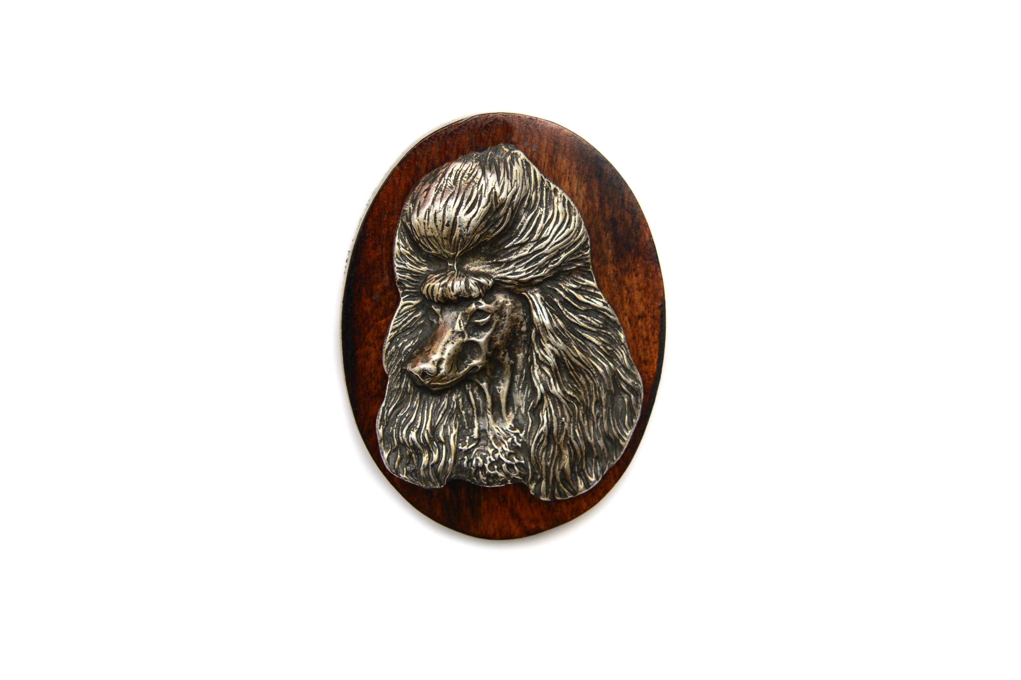 

Poodle - Dog show brooch, starter number clip, dog pin by Art-Dog коричневий