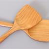 - 39cm Non-Stick Bamboo Spatula with Long Handle for Smokeless Cooking