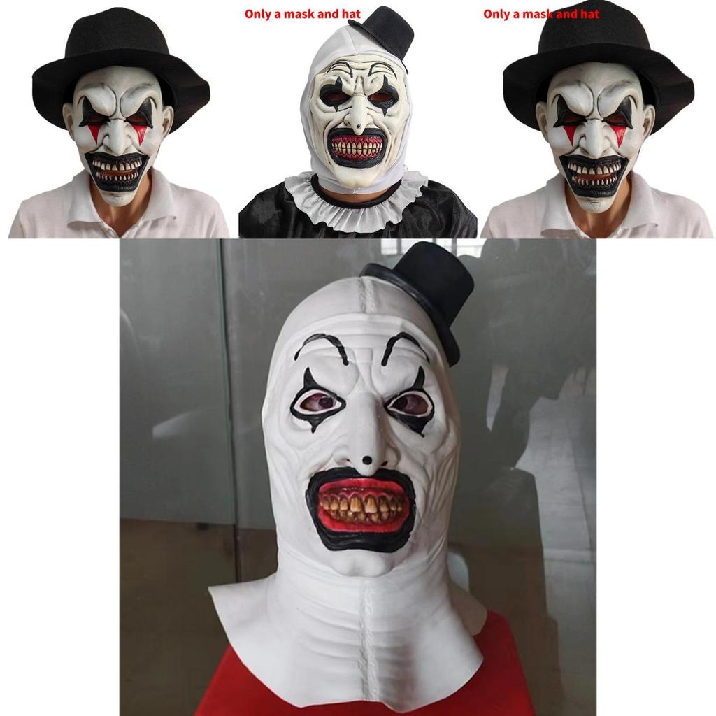 Terrifier Clown Latex Mask Halloween Party Costume Accessory For Cosplay And Themed Events
