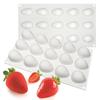 15 Cavities Trawberry Mousse Cake Mold 3D Design Realistic Fruit Fruit Silicone Mold Reusable Food Grade Candy Cookie Mould