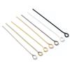 200pcs/bag 16 20 25 30 35 40 45 50mm Eye Head Pins Classic 7 Colors Plated Eye Pins For Jewelry Findings Making DIY Supplies