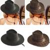 Unisex Checkered Hat Cowboy Hat for Travel for Outdoor Gatherings Holiday