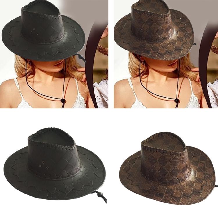 Unisex Checkered Hat Cowboy Hat for Travel for Outdoor Gatherings Holiday