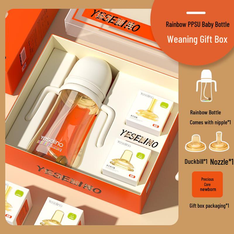 Бутылочка и поильник из PPSU для младенцев, противоколиковые, с 6+ месяцев, для отучающих от груди детей 1-3 лет