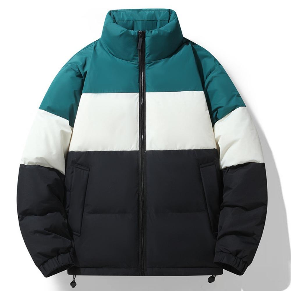 Winter New Couple, White Duck Down Stand-up Collar Thickened Warm Jacket Men's Bread Clothes
