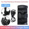 1/2/3Pcs Vertical Charger Station For PS3/PS3 Move Controller Dual Charger Dock USB Fast Charging Dock for Sony Playstation 3