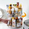360° Rotating Organizer 2-Tier Transparent  Lazy Susan Non Slip for Kitchen Spice Cosmetic Bathroom Countertop Storage