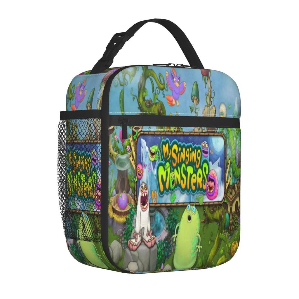 My Singing Monsters Characters Insulated Lunch Bag Leakproof Cartoon Anime Game Cooler Thermal Lunch Tote Kids School Children