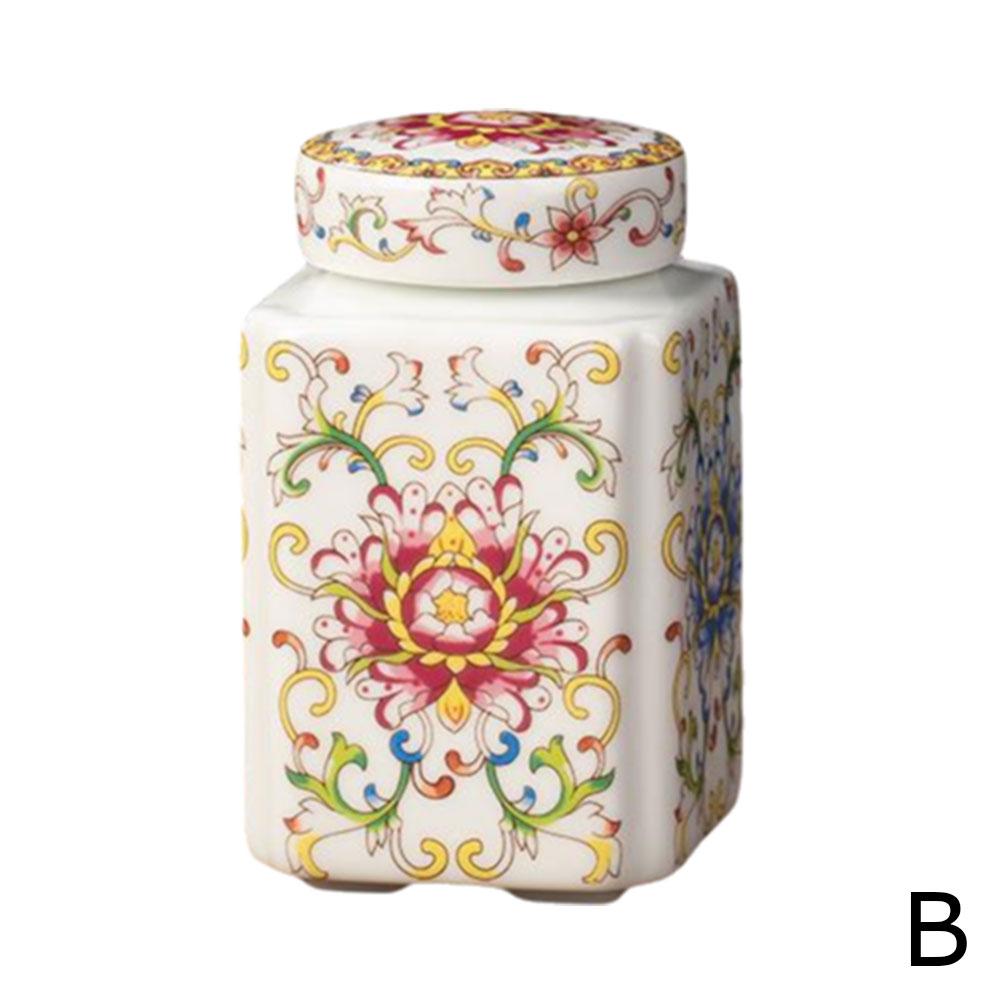 Kitchen Seasoning Ceramic Tea Pot Reusable Traditional Chinese Food Sealed Box with Lid Airtight Food Storage Containers