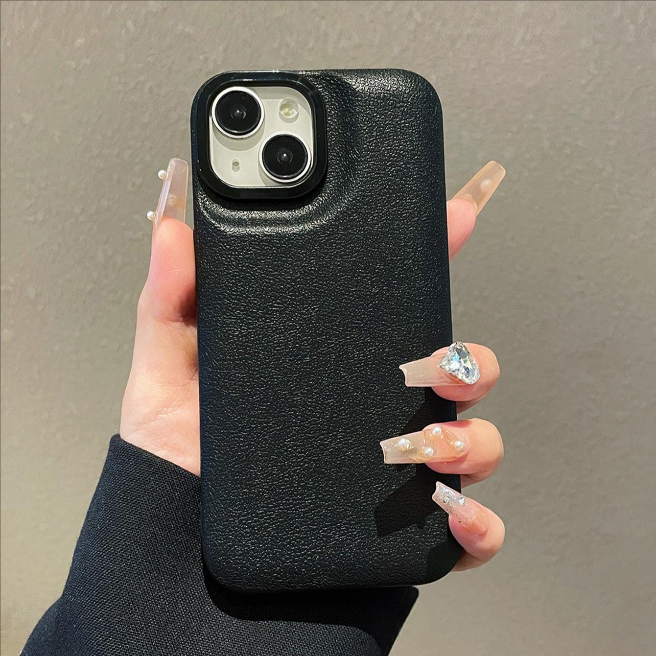 

Airbag Leather Pattern for Apple 16promax Phone Case 15 Anti Drop 14tpu Soft Premium Phone Protective Case Apple 12promax